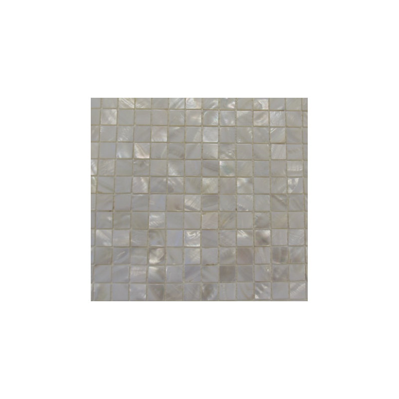SeaTile 1" x 1" Seashell Grid Mosaic Wall & Floor Tile, Natural