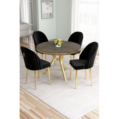 Ensemble de table et chaises de salle à manger (5 pièces)