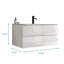 Meuble-lavabo mural TIA - lavabo en céramique, un trou, grand rangement, moderne, pré-assemblé-874251137-874251139