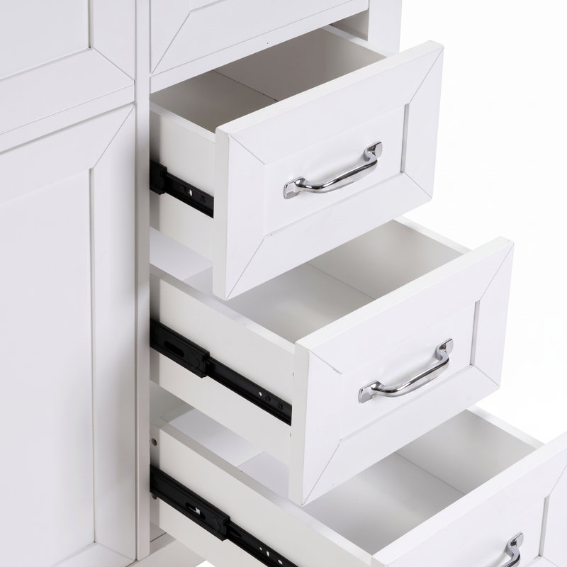 Meuble-lavabo moderne 36 po à 4 tiroirs et 1 porte