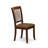 5 Piece Modern Dining Table Set Includes a Round Wooden Table with Dropleaf and 4 Linen Fabric Kitchen Dining Chairs, 42x42 Inch, Mahogany-452624960-452624989