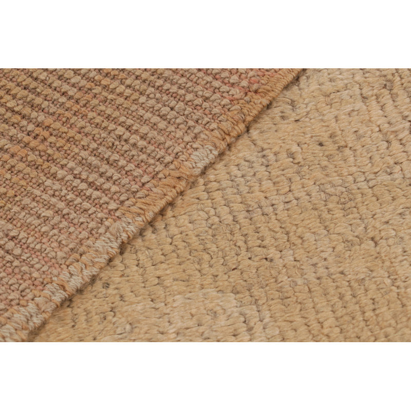 Hand Knotted Wool Area Rug in Cream