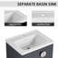 Ensemble de meuble-lavabo flottant avec lavabo en céramique et meuble-lavabo mural Ebern Designs avec évier, 24 po-1616446706