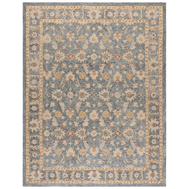 Metro 383 Hand Tufted Wool/Cotton Oriental Rug in Gray/Beige, Rectangle 8' x 10'