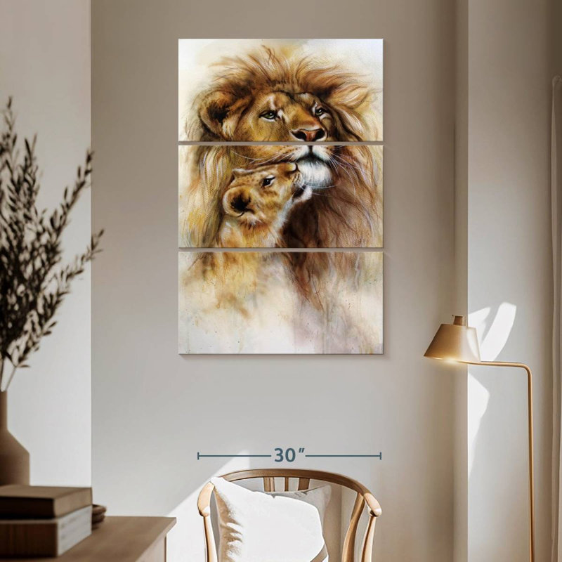 Brampt Lions, 65" H x 42" W