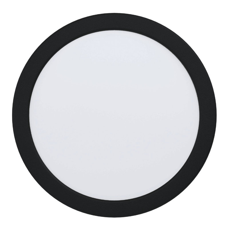 Aftonshire Flush Mount, 2.8cm H x 28.5cm W x 28.5cm D, Black