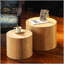 Ensemble de 2 tables basses gigognes, tables d'appoint rondes en bois pour petits espaces, design moderne et durable pour le salon ou la chambre à coucher-835810459