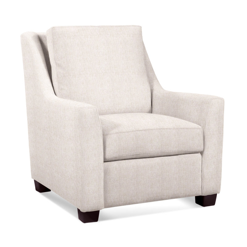 Murakami Gabi 35 inches Wide Armchair, Java, White Sugar Performance; 0863-91