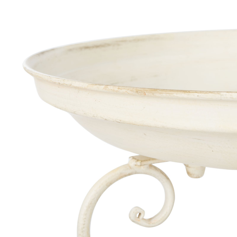 Bain d'oiseaux Allon, Blanc perle