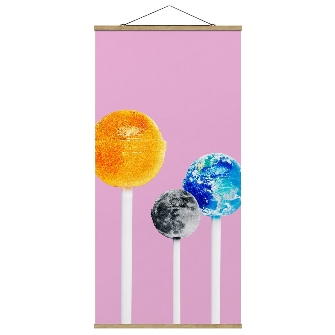 Stoffbild Lollipops With Planets von Jonas Loose