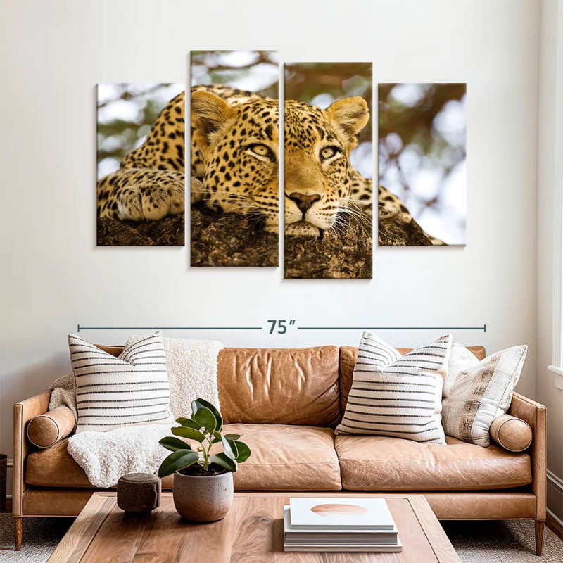 Brampt Leopard Looking For Prey, 42'' H x 68'' W