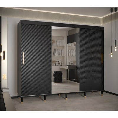 Lanece 3 Door Manufactured Wood Wardrobe