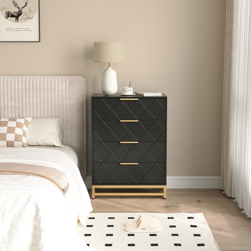 60.5 cm W Chest of 4 Drawers