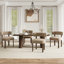 Chaise d'appoint rembourrée en bois massif