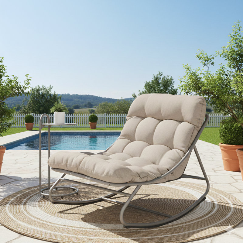 Samba Outdoor Chair, Beige, White