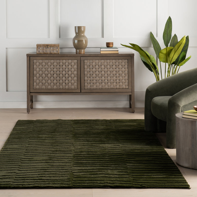  Tapis lavable Nivella, Rectangle 6 pi x 9 pi, Vert