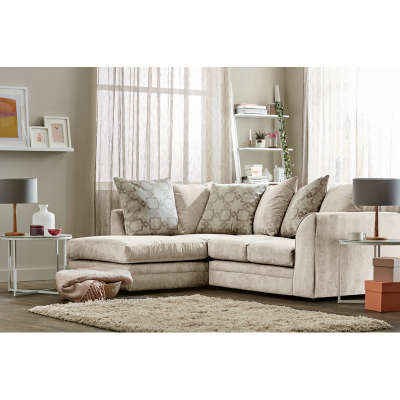 Arabella 3 - Piece Living Room Set, Stone, Left Hand Facing 