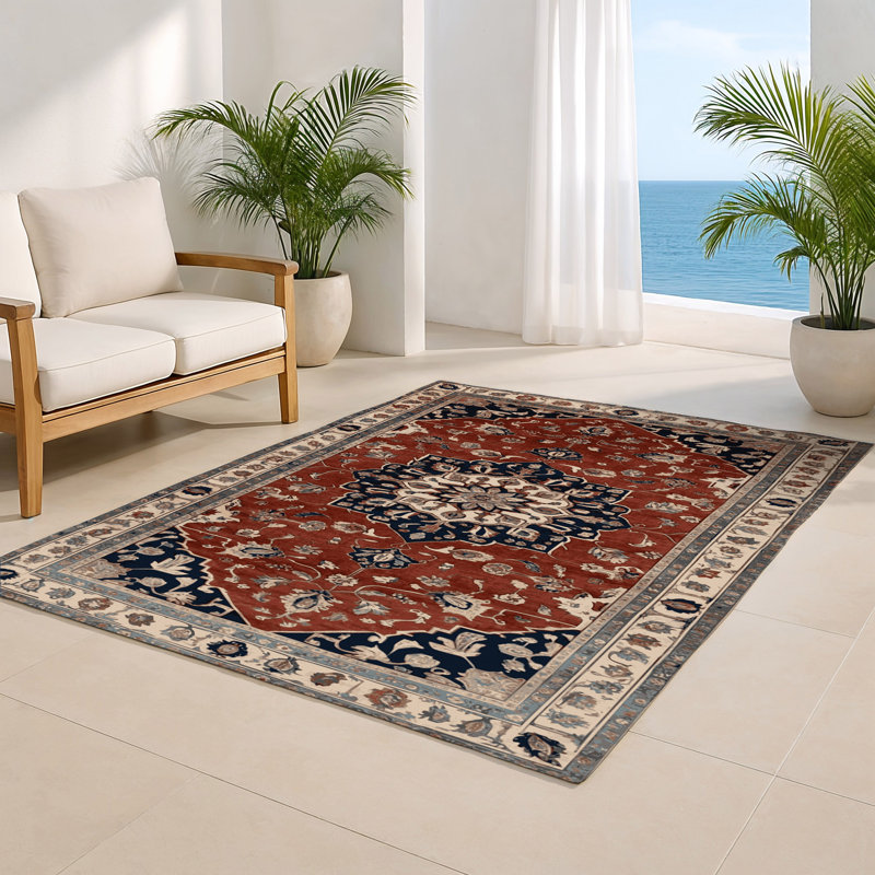 Tapis turc intérieur et extérieur brun, Rectangulaire 2 pi x 3 pi