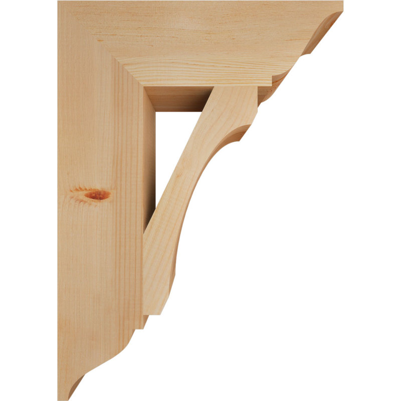 Support en bois rustique traditionnel BKTLEC01, Douglas (lisse), H 28 po x l 5,5 po x P 20 po