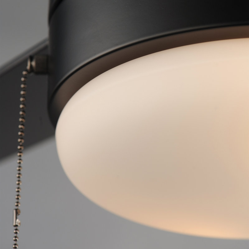 Zagreb 52'' Ceiling Fan with Light Kit, Matte Black