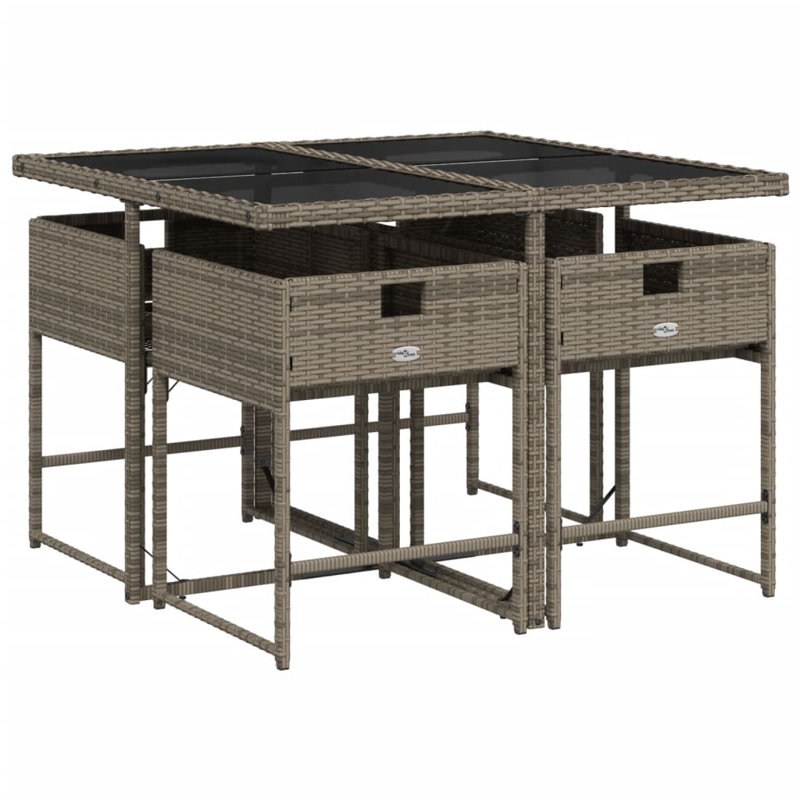 Ensemble repas avec coussins Hokku Designs, Gris, Gris, 4