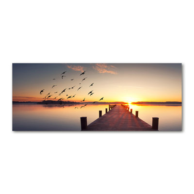 Sunset 1 Piece Wrapped Canvas Wall Art