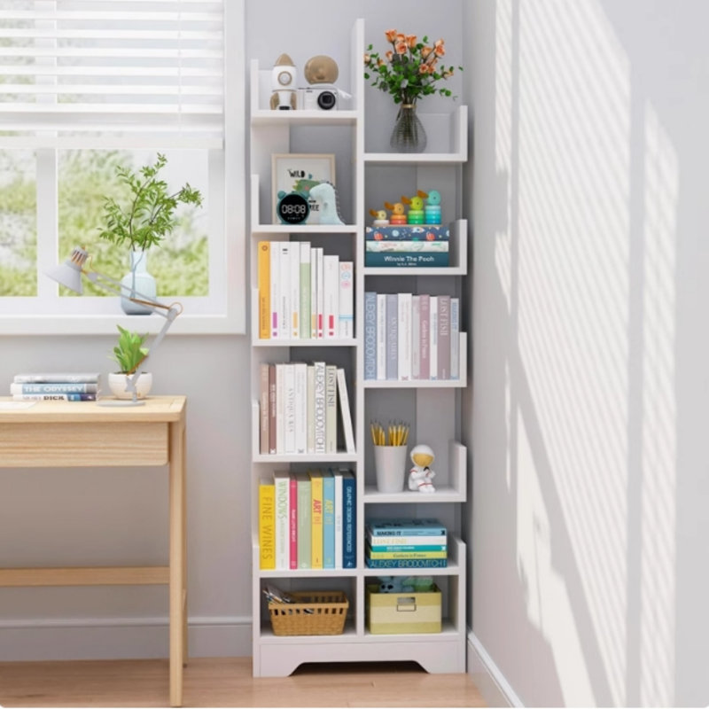 Cactus Bookcase  Freestanding Storage Organizer Corner Display Rack Cabinet for Bedroom Living Room Office Bookshelf Display