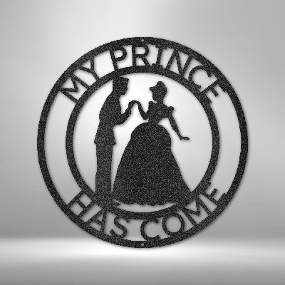 Personalized Prince and Princess Monogram Steel Sign Steel Art Wall Metal Decor