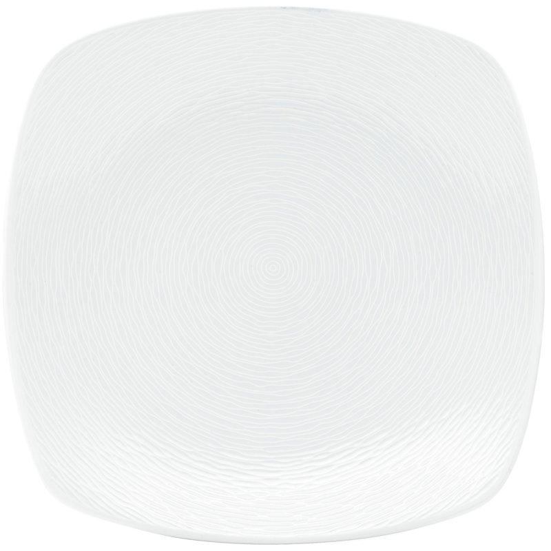 Noritake Colorscapes Swirl 11.75" Square Platter, White