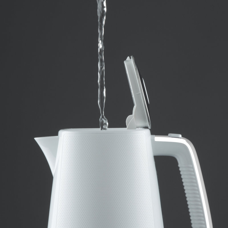 Daewoo Stirling 1.7L Plastic Electric Tea Kettle, White