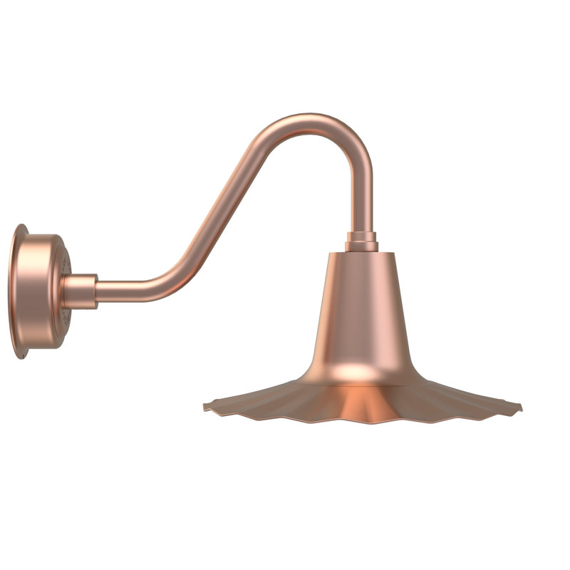 Iris LED Wall Light, 7.5" H x 16" W x 16" D, Solid Copper
