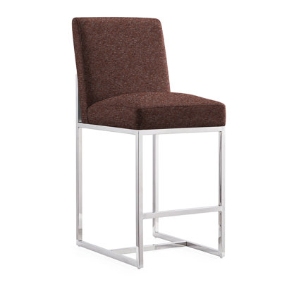 Baptista Upholstered Counter Stool with Metal Frame