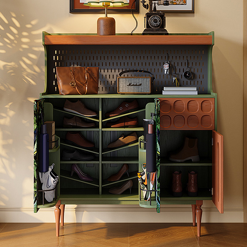 Console pour hall d'entrée en bois massif 48,03 po vert sauge