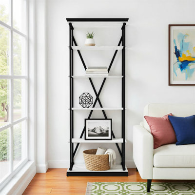 Calton 84.25" H x 33.88" W Steel Etagere Bookcase