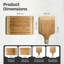 Trainor 2 Piece Bamboo Chopping Board & Paddle Pizza Board Large Wooden Multi-Purpose Cutting Board
