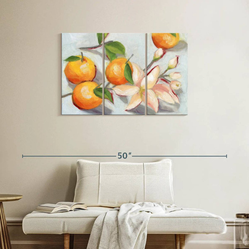 Yarlin Tangerine Blossoms I, 24" H x 38" W