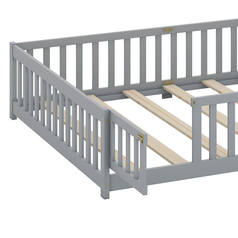 Grand lit Montessori, Gris, Grand lit