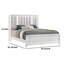 Ressy Platform Bed With LED, Channel Tufted Upholstery, Wood-115686220