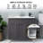 Gylys 36" Gray Modern Free-standing 2-Door & 2-Drawer Single Bathroom Vanity Set