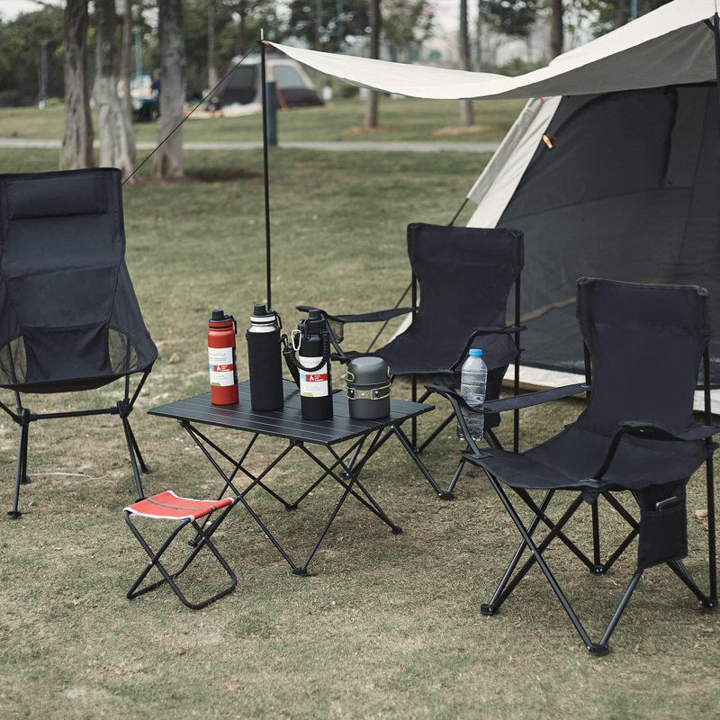 Ricco Folding Reclining Camping Chair, Navy
