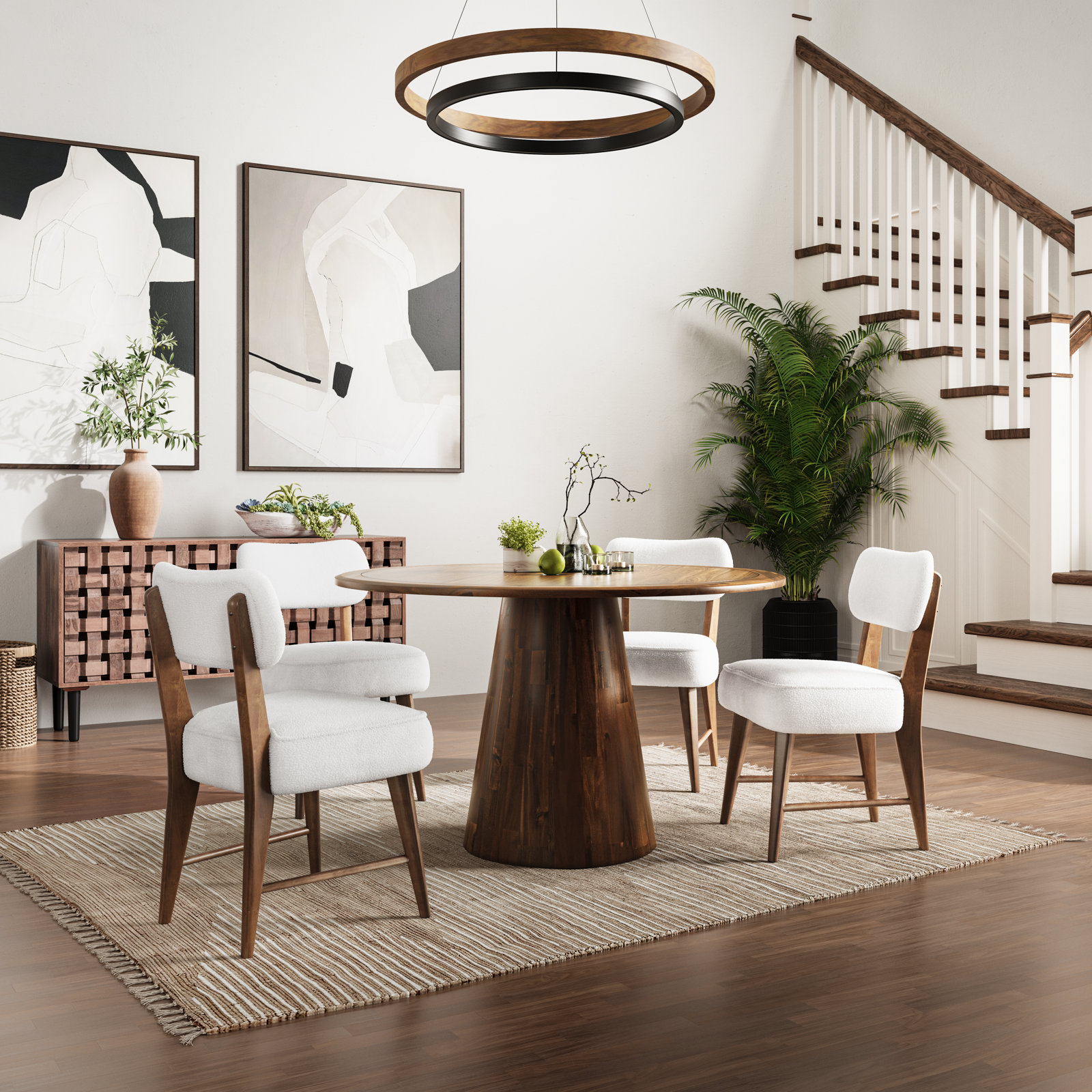 Darlington Acacia Dining Table, Brown, 30" H x 50" W x 50" D