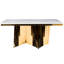 Ensemble de table de salle à manger 8 personnes Seraphina Garnes avec plateau en marbre blanc et chaises - Ensemble de salle à manger moderne Glam-82897001