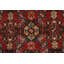 Tapis rouge rouge à motif géométrique persan Malayer noué à la main 4 x 10