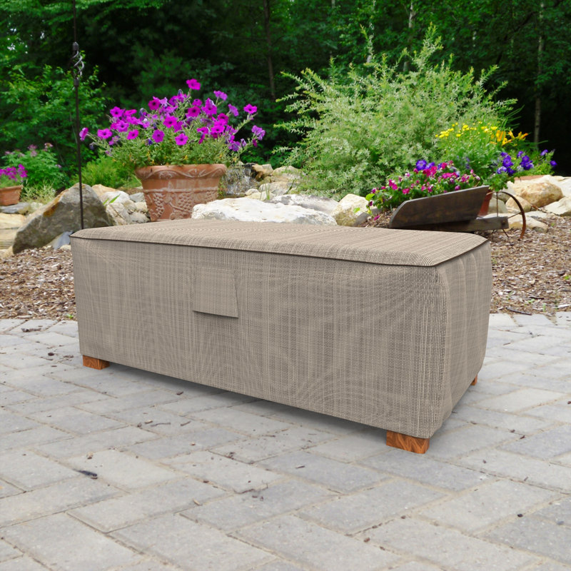 Miguel Slim Outdoor Ottoman/Coffee Table Cover, 25" H x 18" W x 42" D