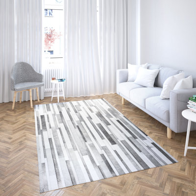 Liyan Cowhide Striped Indoor Rug