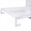 Grand lit escamotable blanc pur avec tablette intégrée, cadre moderne en bois massif minimaliste pour petits espaces