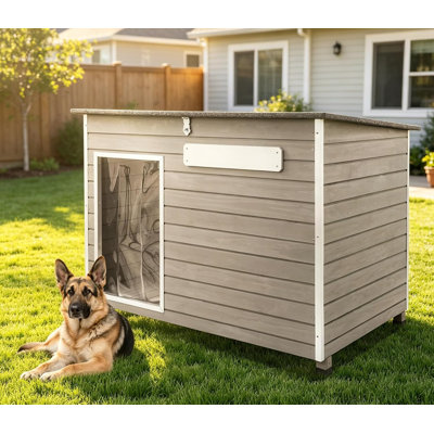  Maison pour chien en bois avec pieds surélevés PETSCosset