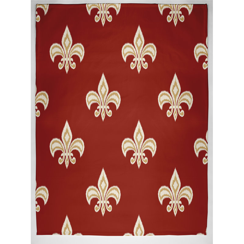 Dias Plain Weave / Muslin Throw Blanket, Red