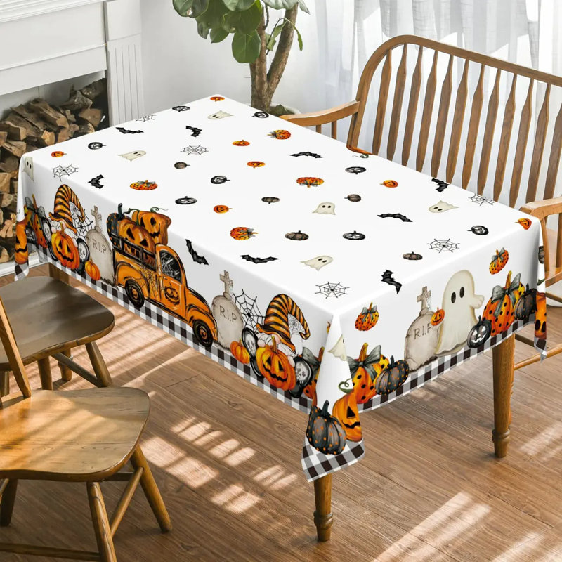Nappe camion citrouille-lanterne citrouille d'Halloween 60 x 84 po