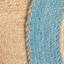 Tapis bleu / brun en jute et coton tissés à la main Trogdon-11924418